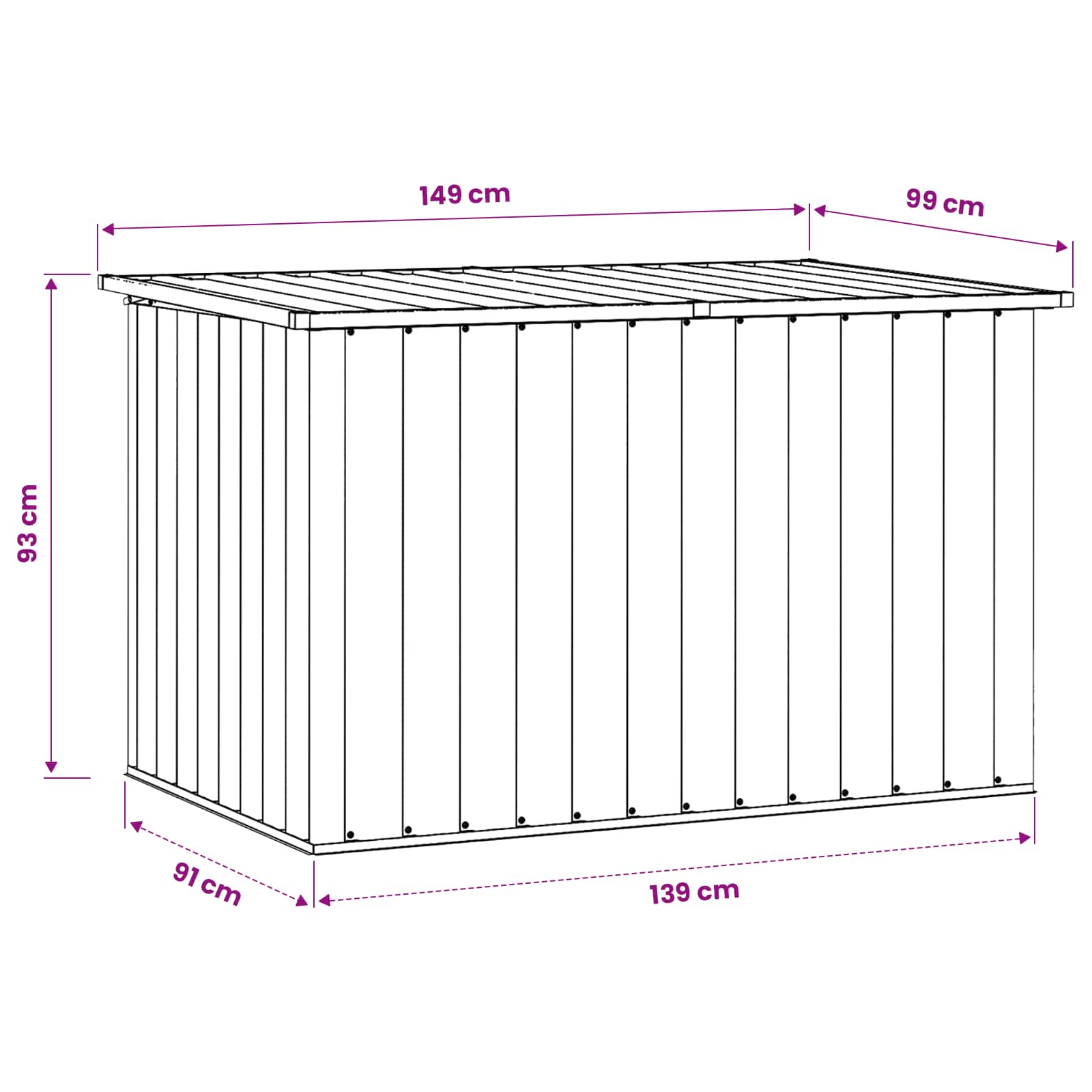 Tuinbox 171x99x93 cm bruin – afbeelding 10