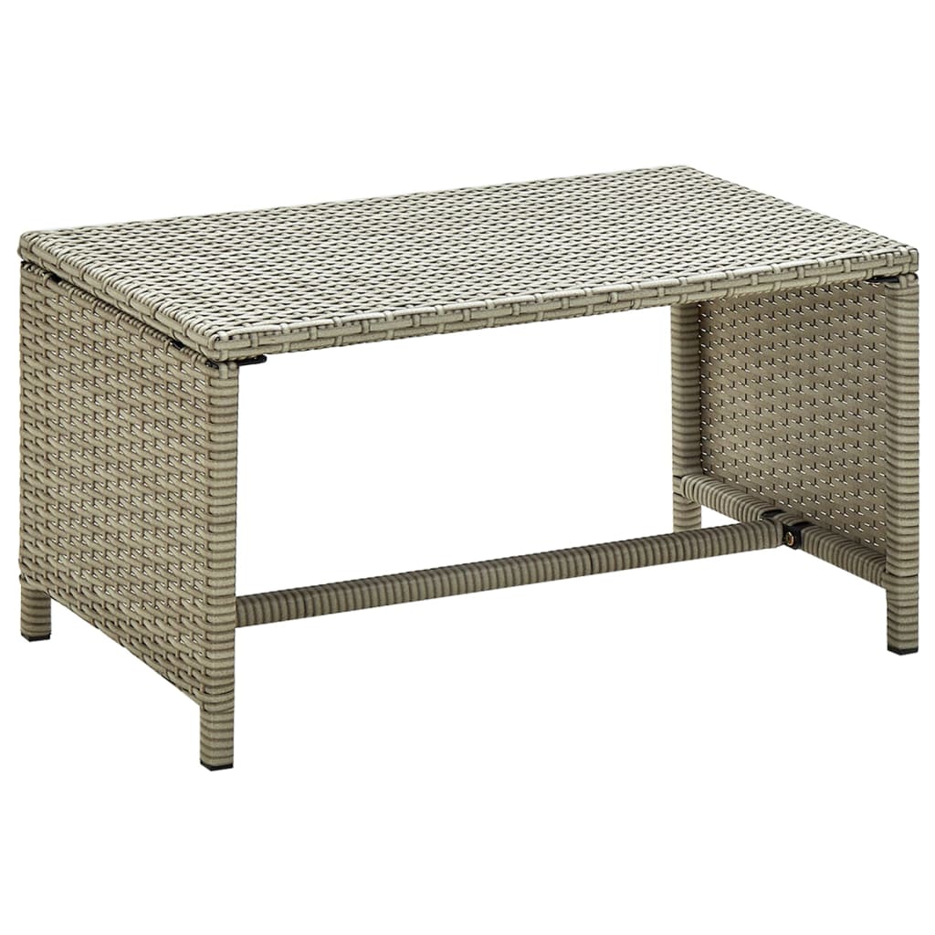 Salontafel 70x40x38 cm poly rattan beige – afbeelding 1