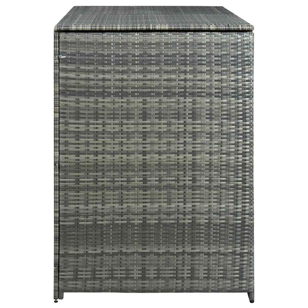 Containerberging dubbel 148x77x111 cm poly rattan antraciet – afbeelding 7