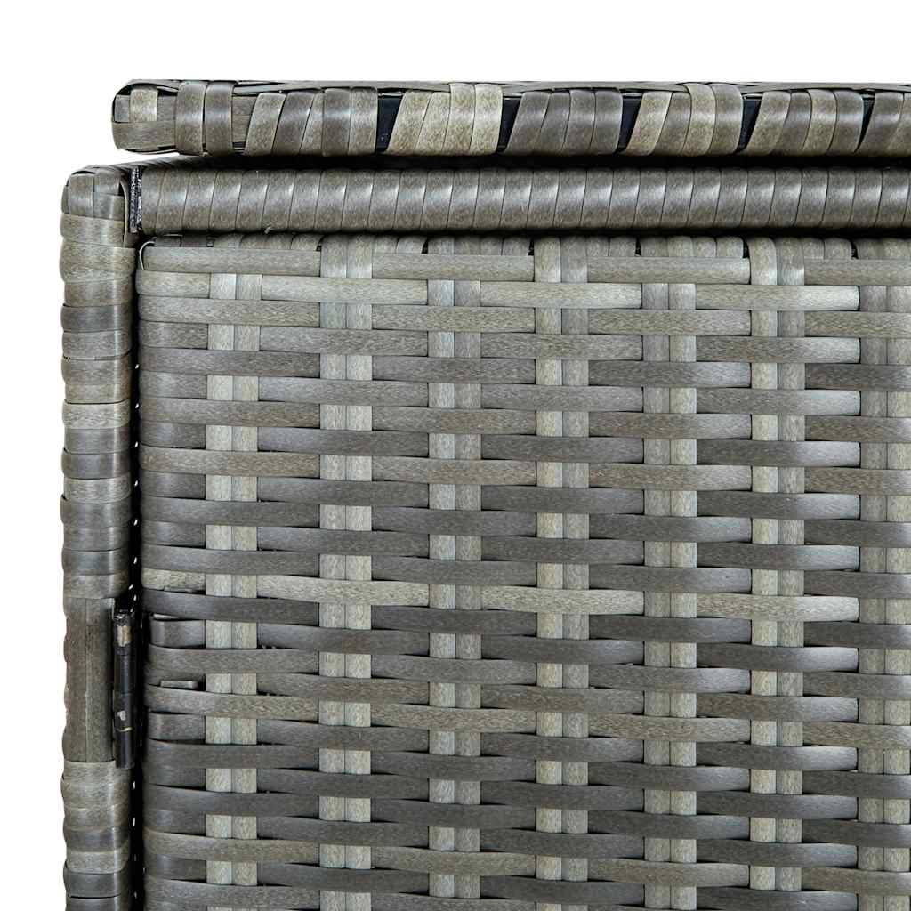 Containerberging dubbel 148x77x111 cm poly rattan antraciet – afbeelding 8
