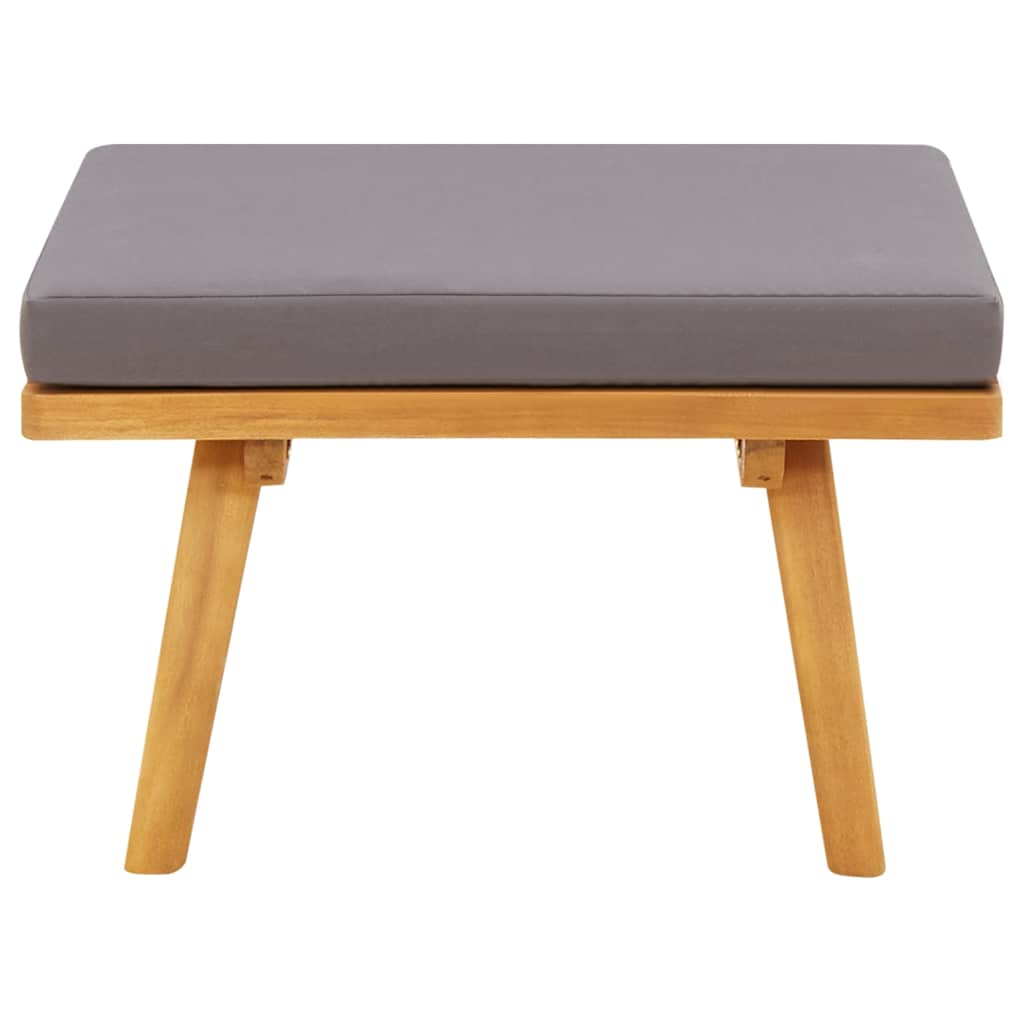 Tuinvoetenbank met kussen 60x60x29 cm massief acaciahout – afbeelding 5
