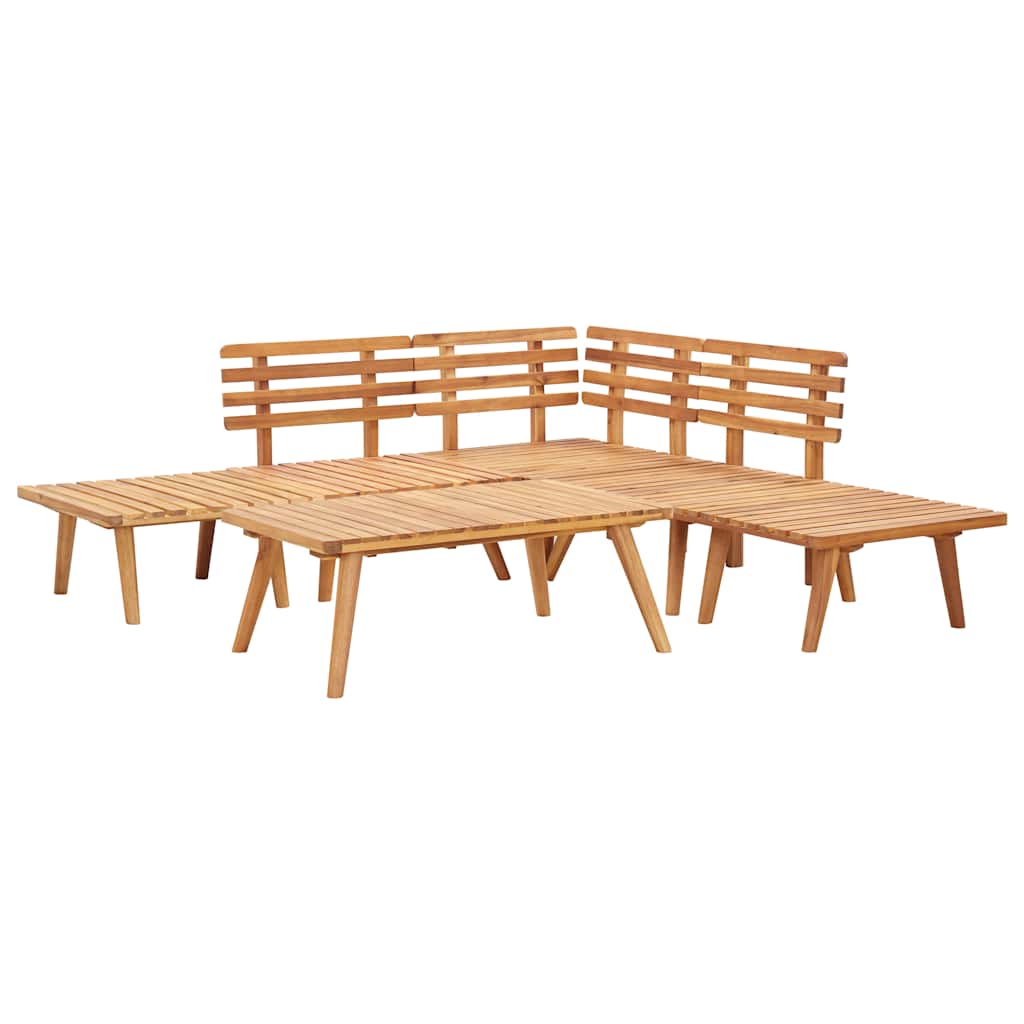 6-delige Loungeset massief acaciahout – afbeelding 4