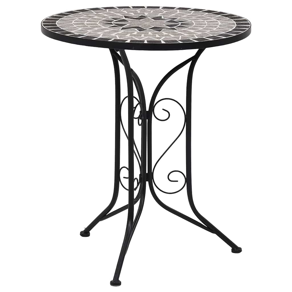 Bistrotafel mozaïek 60 cm keramiek grijs