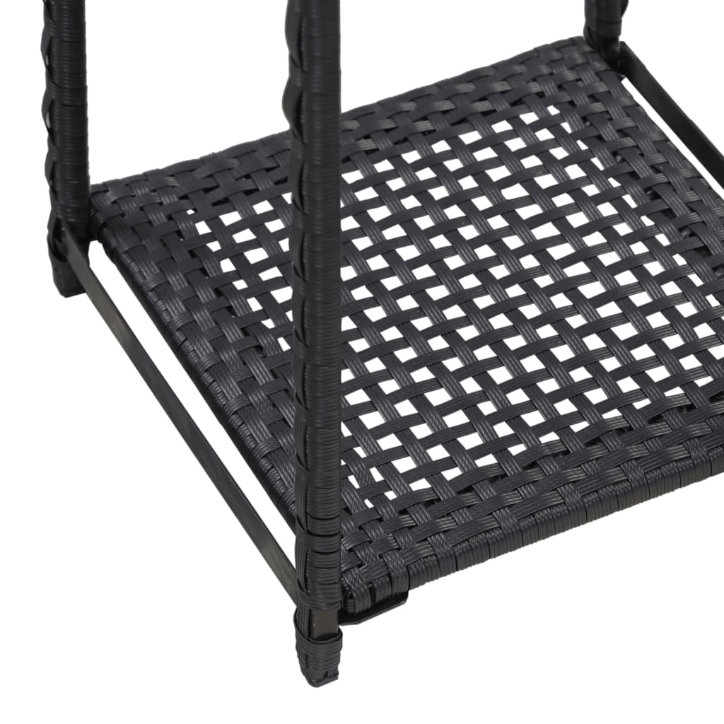 Opbergrek 30x30x120 cm poly rattan zwart – afbeelding 4