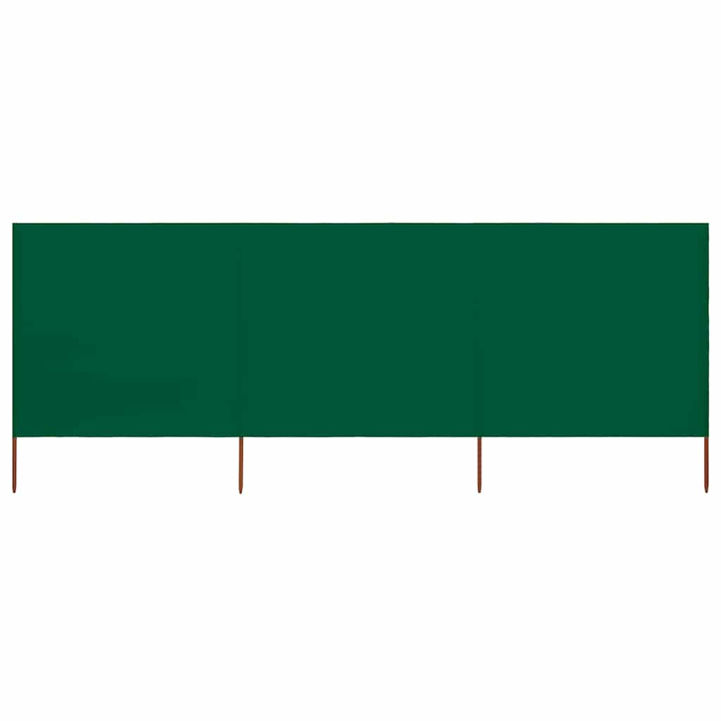 Windscherm 3-panelen 400x80 cm stof groen – afbeelding 1