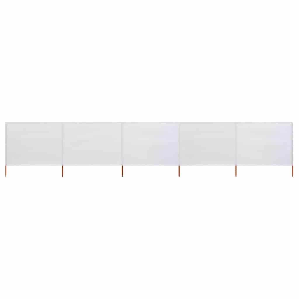 Windscherm 5-panelen 600x160 cm stof zandwit