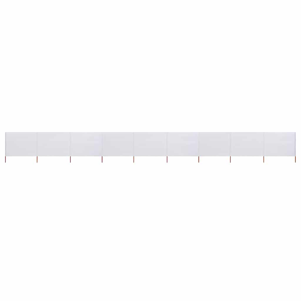 Windscherm 9-panelen 1200x120 cm stof zandwit