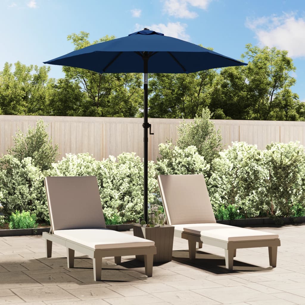Parasol 200x224 cm aluminium blauw