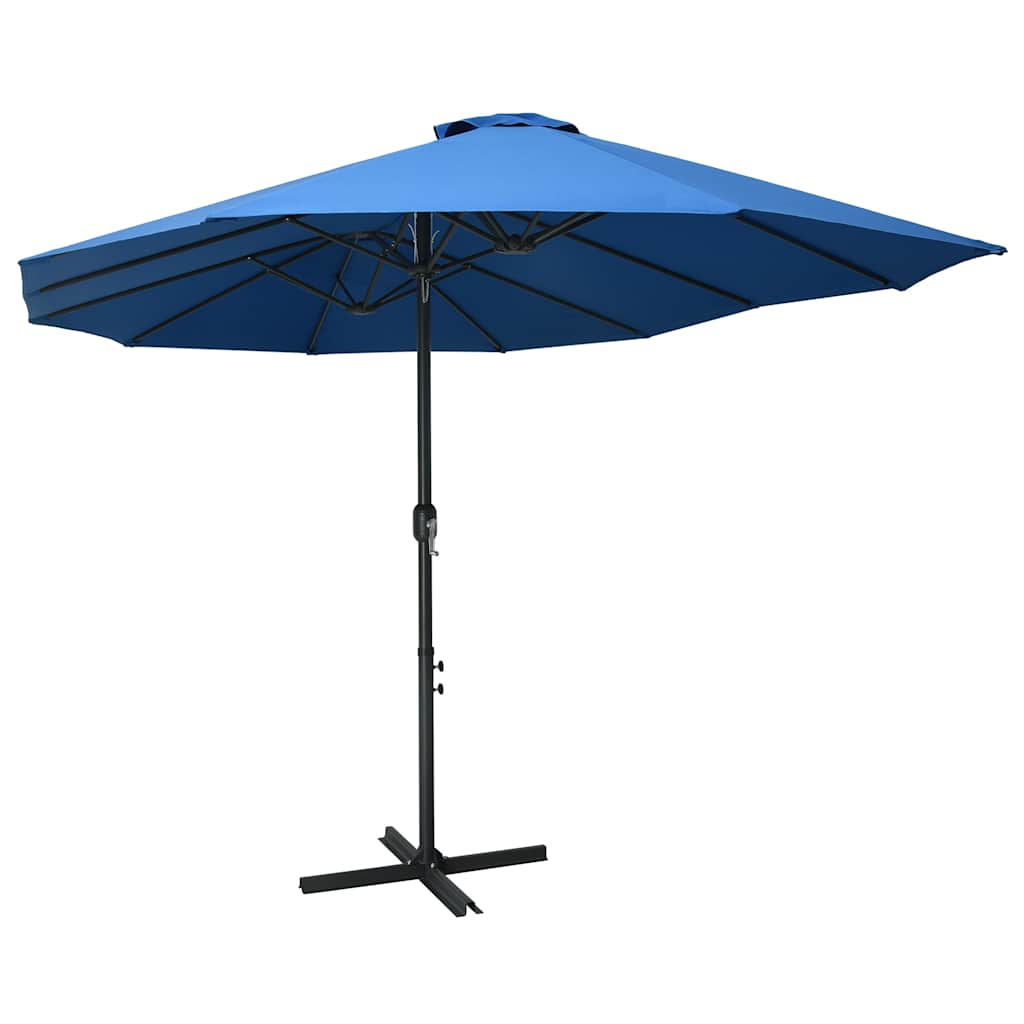 Parasol met aluminium paal 460x270 cm blauw – afbeelding 1