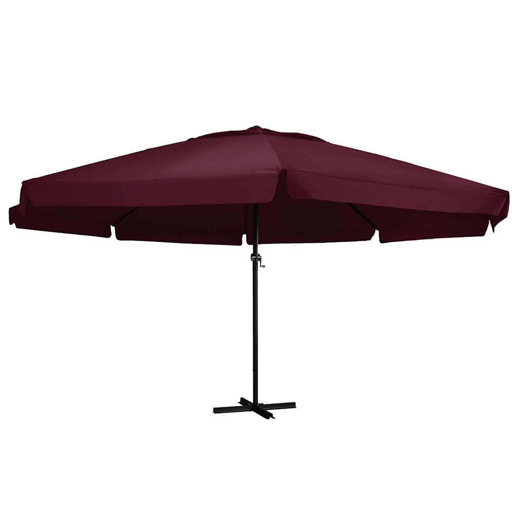 Parasol met aluminium paal 600 cm bordeauxrood – afbeelding 1