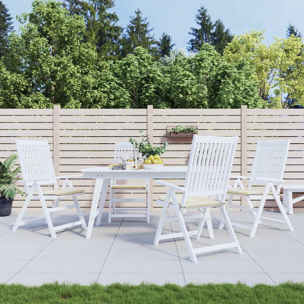 Tuinstoelkussens 4 st 40x40x4 cm oxford stof crèmekleurig