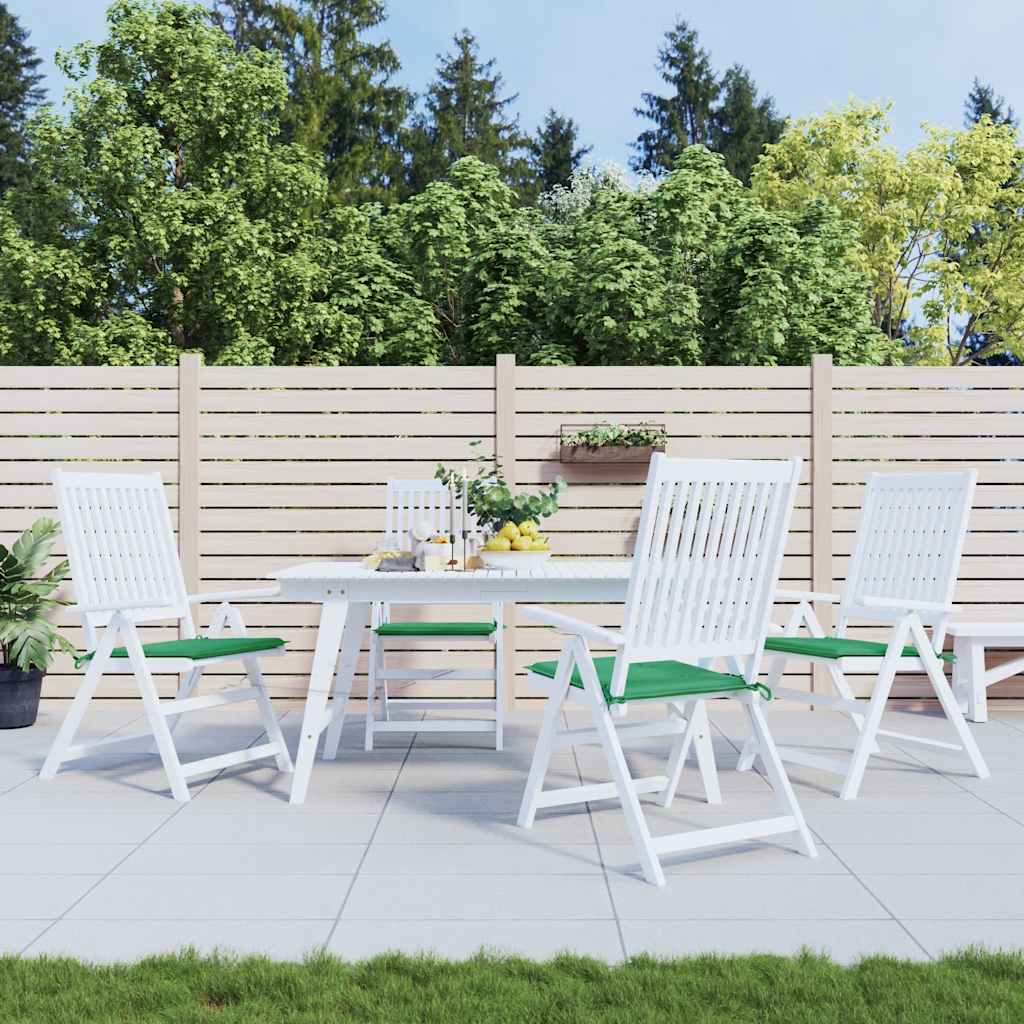 Tuinstoelkussens 4 st 40x40x4 cm oxford stof groen