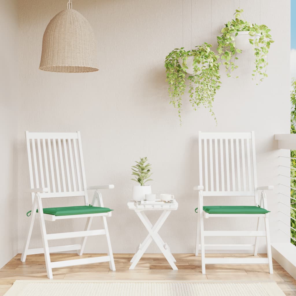 Tuinstoelkussens 2 st 50x50x4 cm oxford stof groen – afbeelding 1