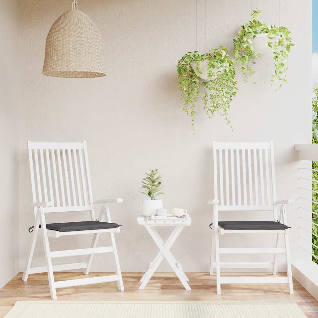 Tuinstoelkussens 2 st 50x50x4 cm oxford stof antracietkleurig