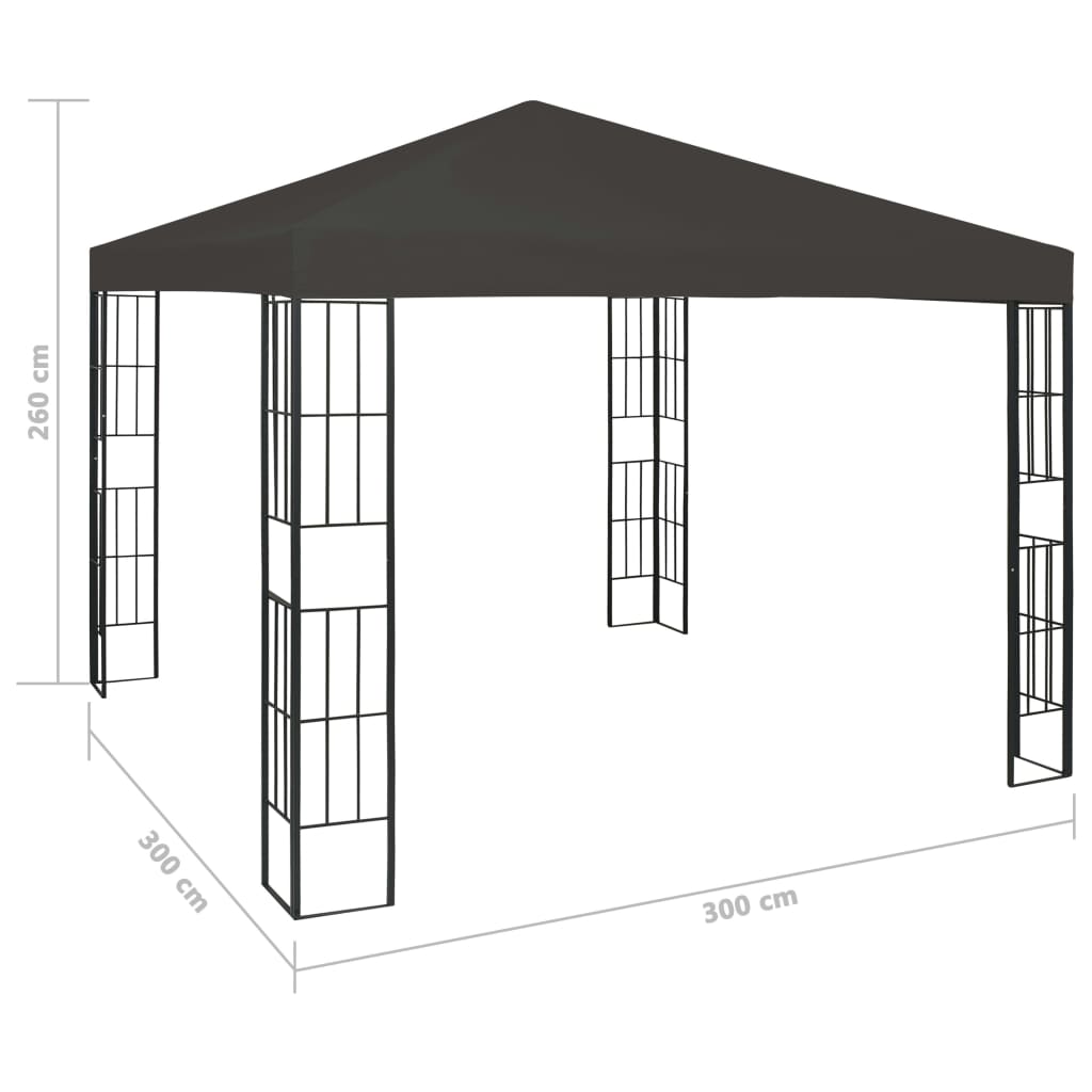 Prieel 3x3 m antraciet – afbeelding 7