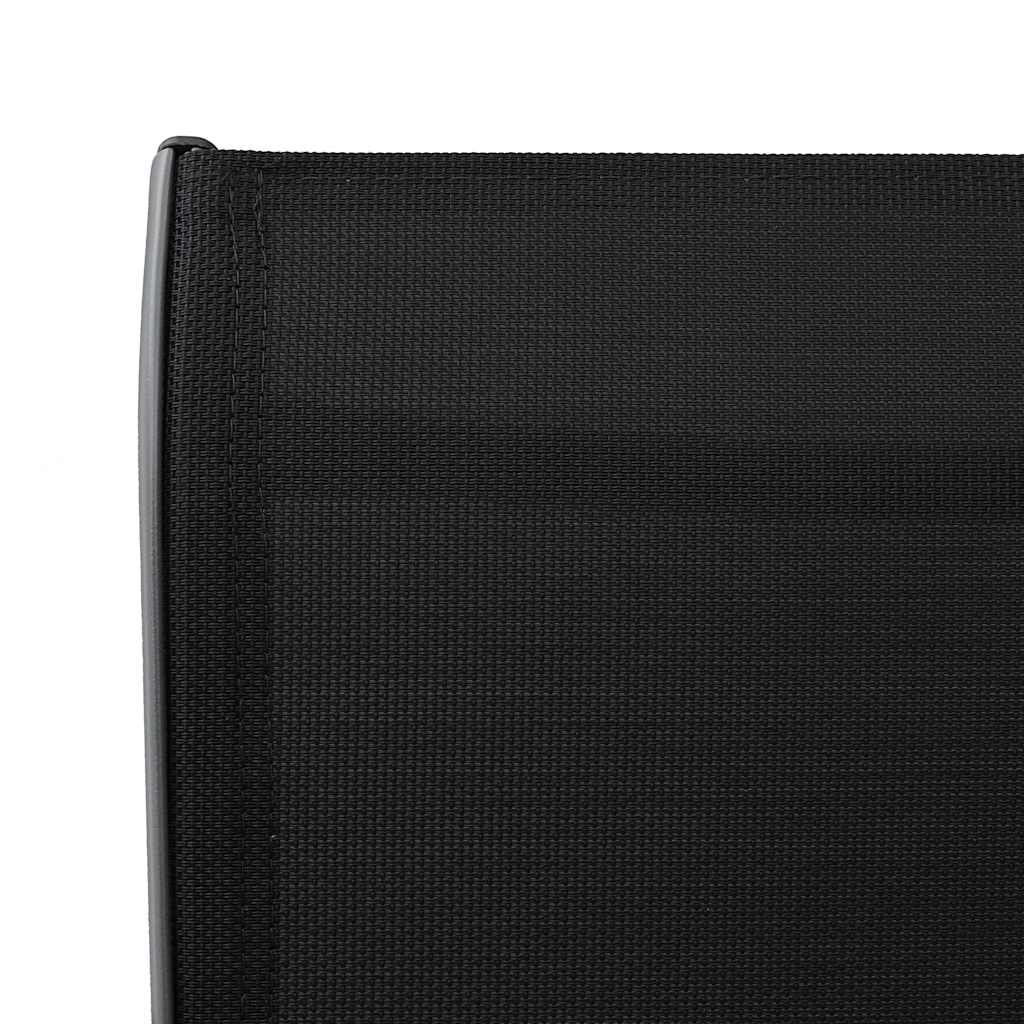 Tuinbarstoelen 2 st textileen zwart – afbeelding 6