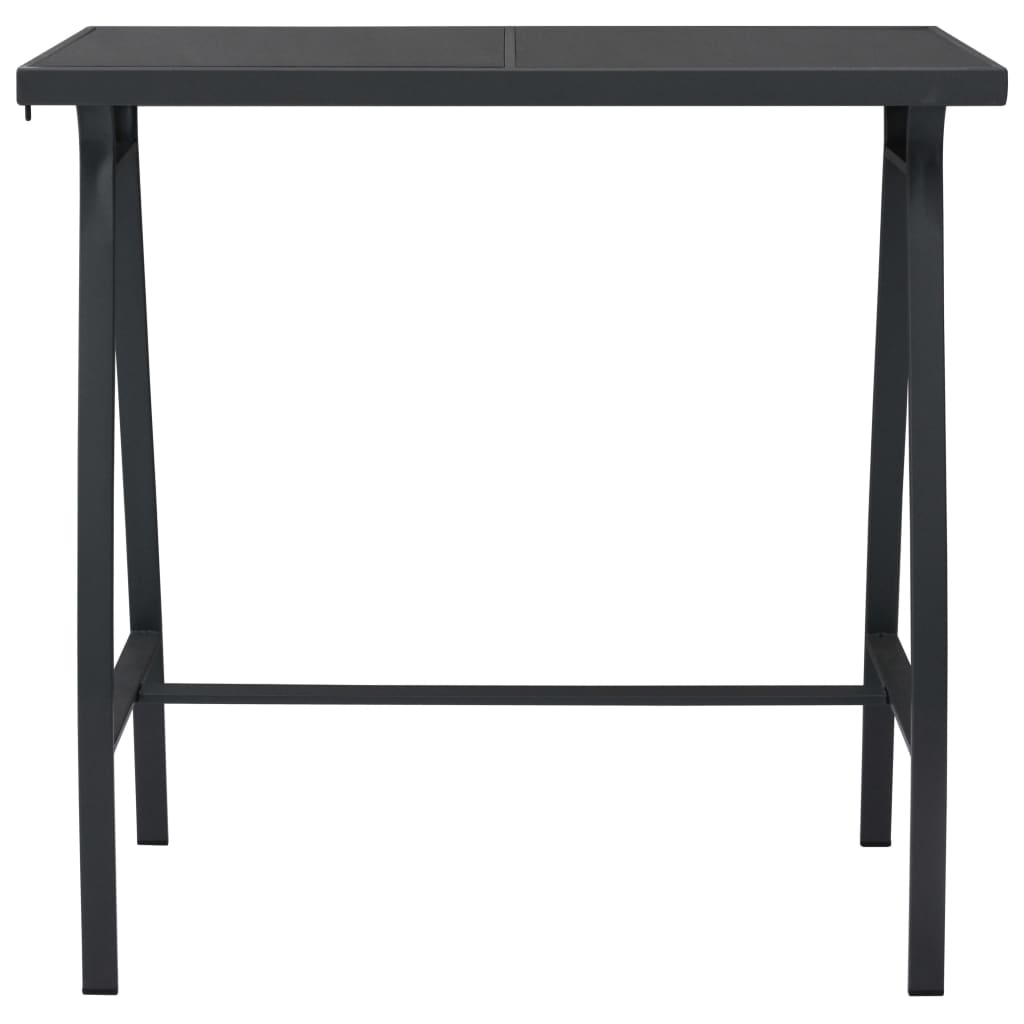 Tuinbartafel 110x60x110 cm gehard glas zwart – afbeelding 2