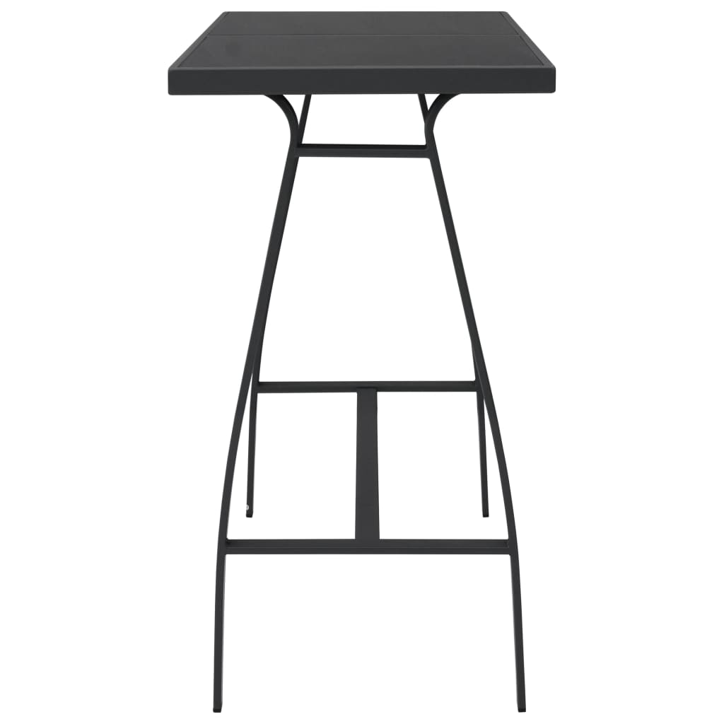 Tuinbartafel 110x60x110 cm gehard glas zwart – afbeelding 3