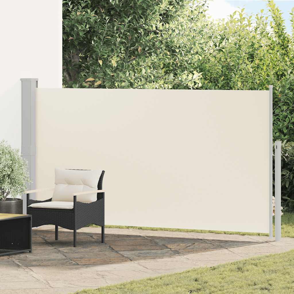 Tuinscherm uittrekbaar 170x300 cm crème