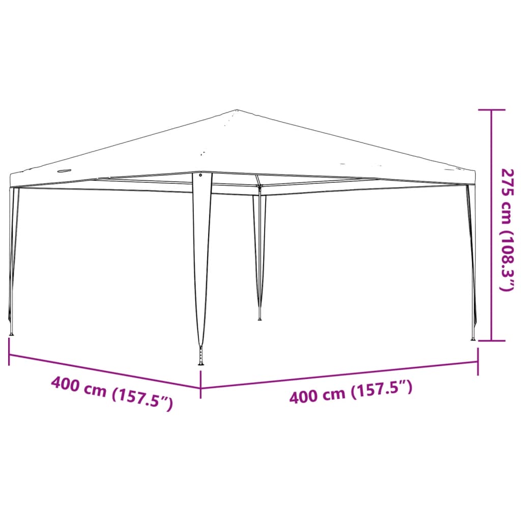 Partytent 4x4 m wit – afbeelding 8
