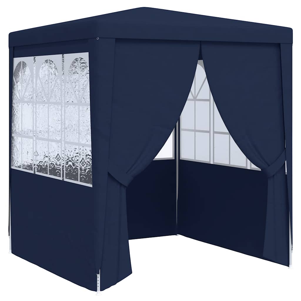 Partytent met zijwanden professioneel 90 g/m² 2,5x2,5 m blauw – afbeelding 2