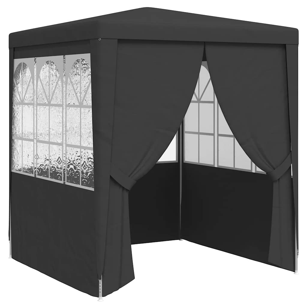 Partytent met zijwanden professioneel 90 g/m² 2x2 m antraciet