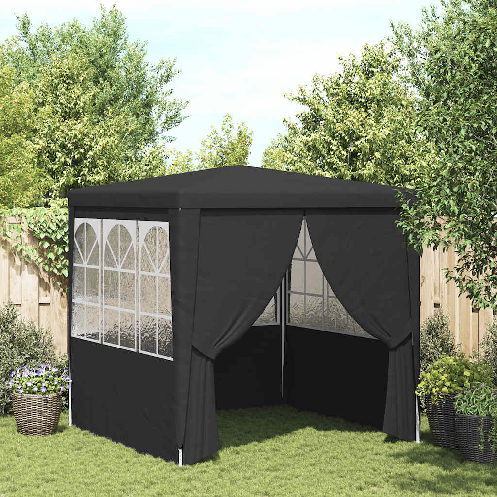Partytent met wanden professioneel 90 g/m² 2,5x2,5 m antraciet