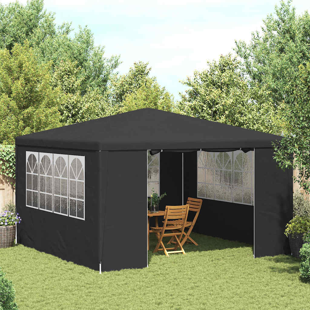 Partytent met zijwanden professioneel 90 g/m² 4x4 m antraciet