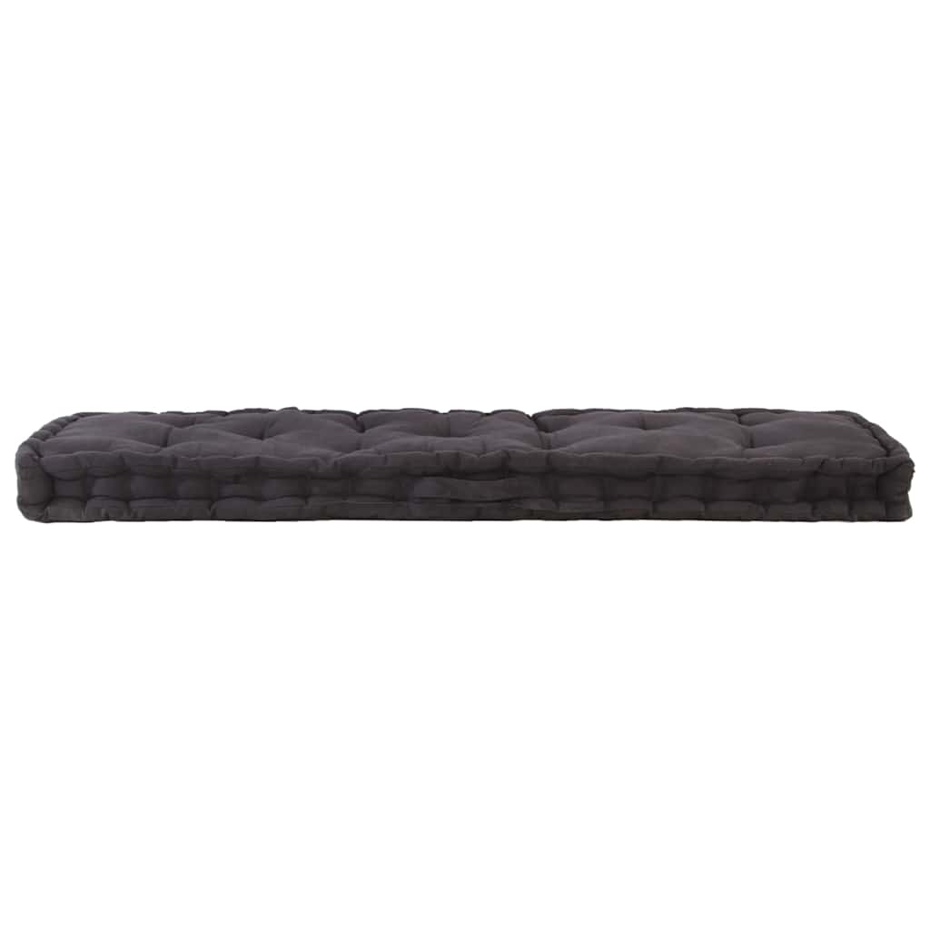 Palletvloerkussen 120x40x7 cm katoen zwart – afbeelding 4