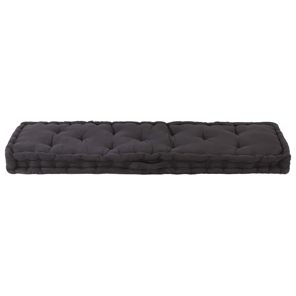 Palletvloerkussen 120x40x7 cm katoen zwart – afbeelding 5