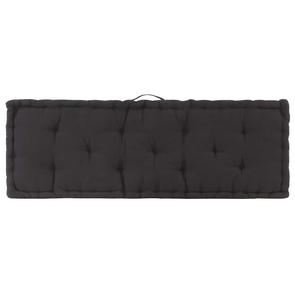 Palletvloerkussen 120x40x7 cm katoen zwart – afbeelding 6
