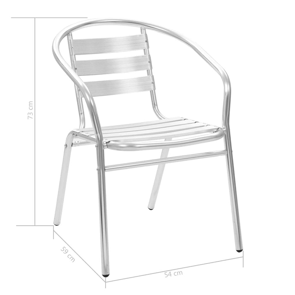 5-delige Tuinset aluminium zilverkleurig – afbeelding 11