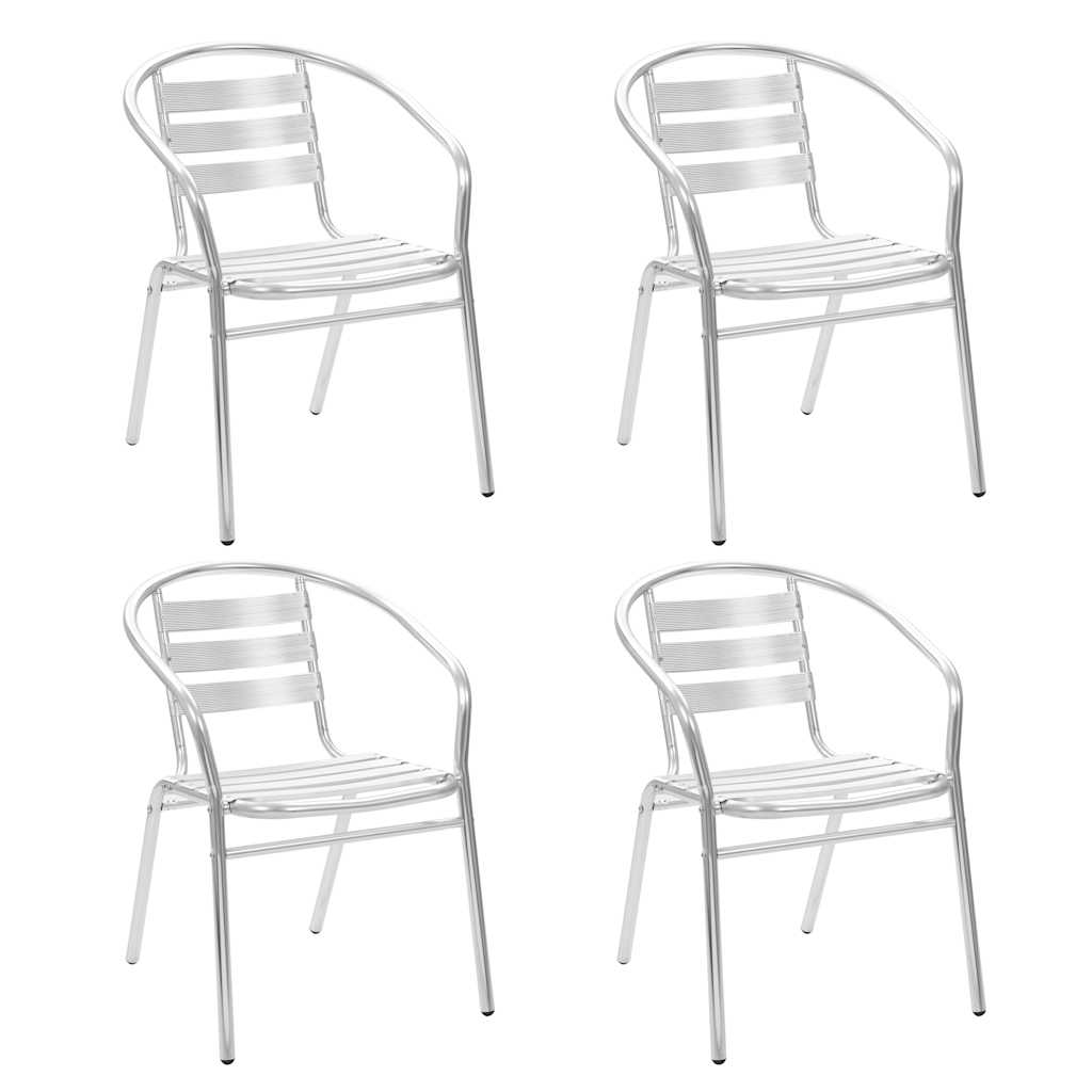 5-delige Tuinset aluminium zilverkleurig – afbeelding 2