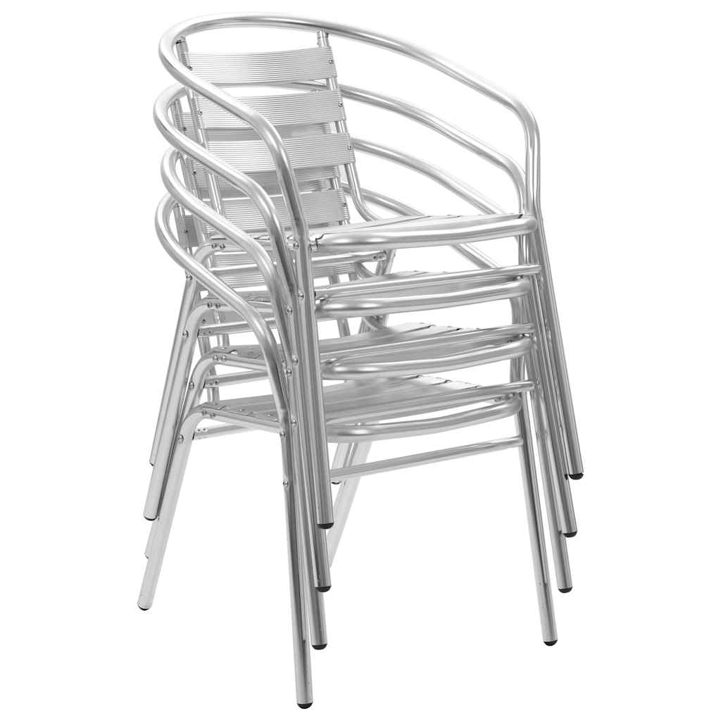 5-delige Tuinset aluminium zilverkleurig – afbeelding 3