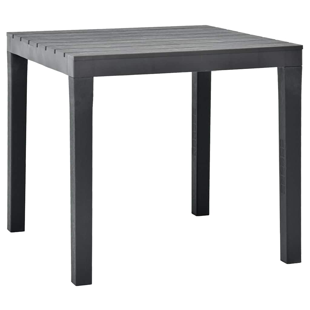 Tuintafel met 2 banken kunststof antraciet – afbeelding 3