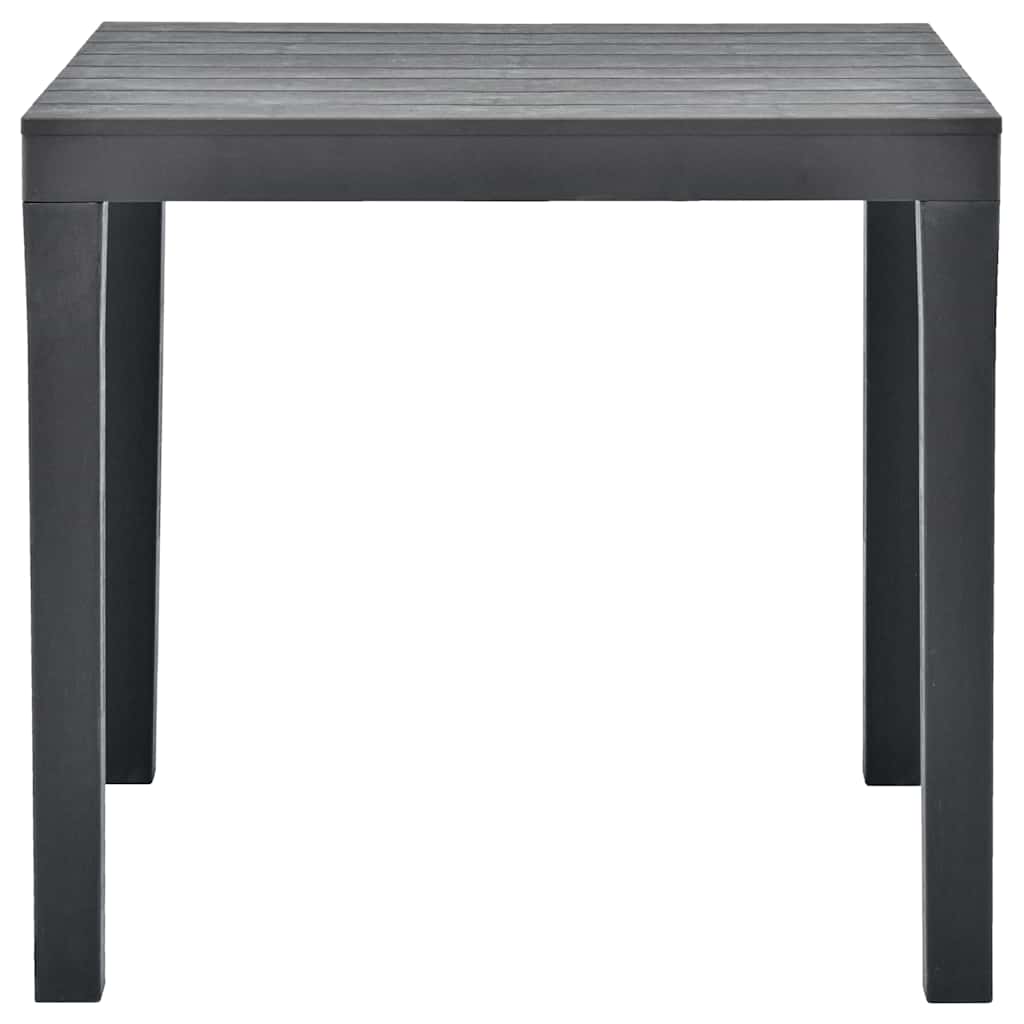 Tuintafel met 2 banken kunststof antraciet – afbeelding 4