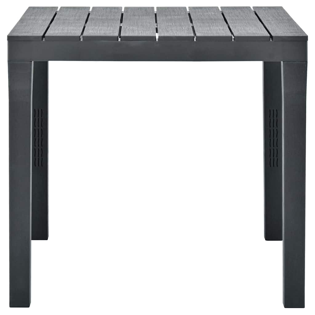 Tuintafel met 2 banken kunststof antraciet – afbeelding 5