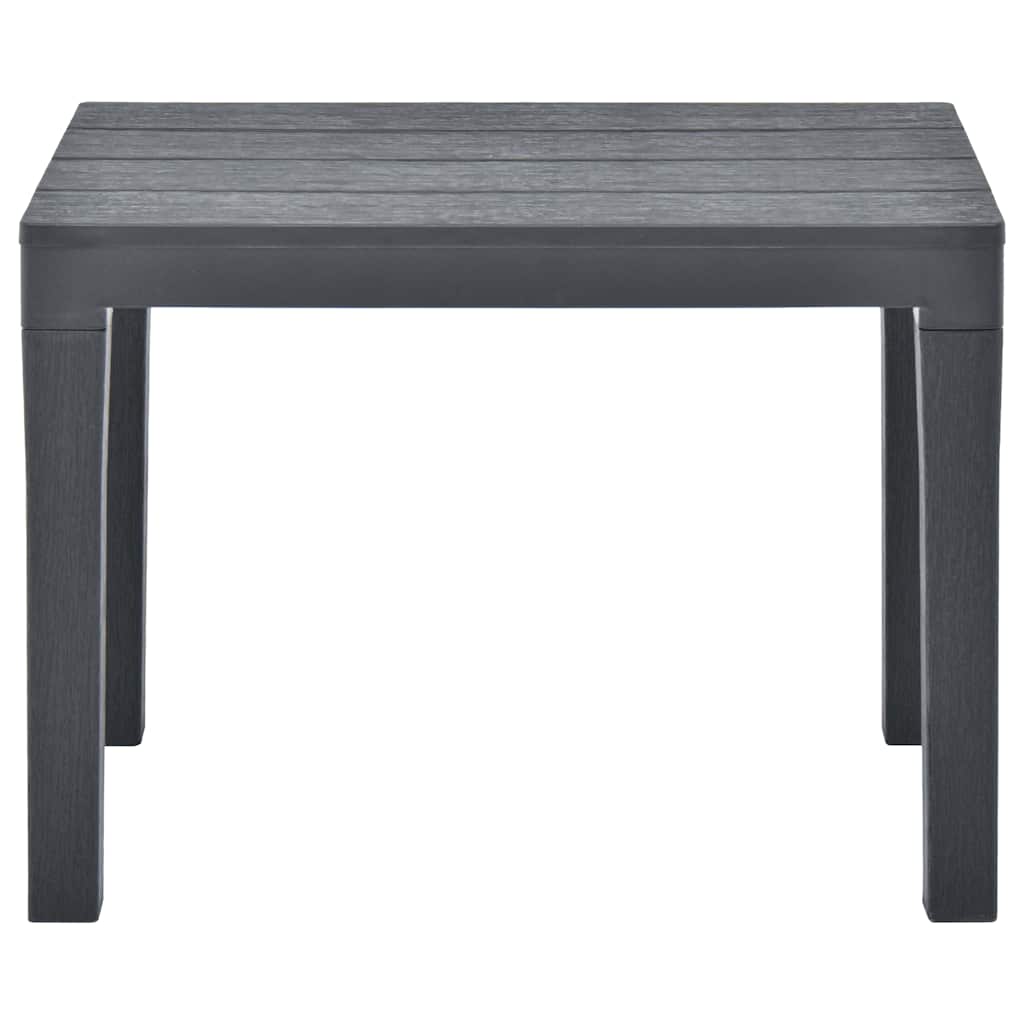 Tuintafel met 2 banken kunststof antraciet – afbeelding 7