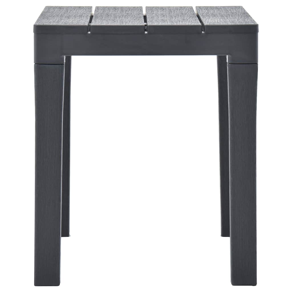 Tuintafel met 2 banken kunststof antraciet – afbeelding 8