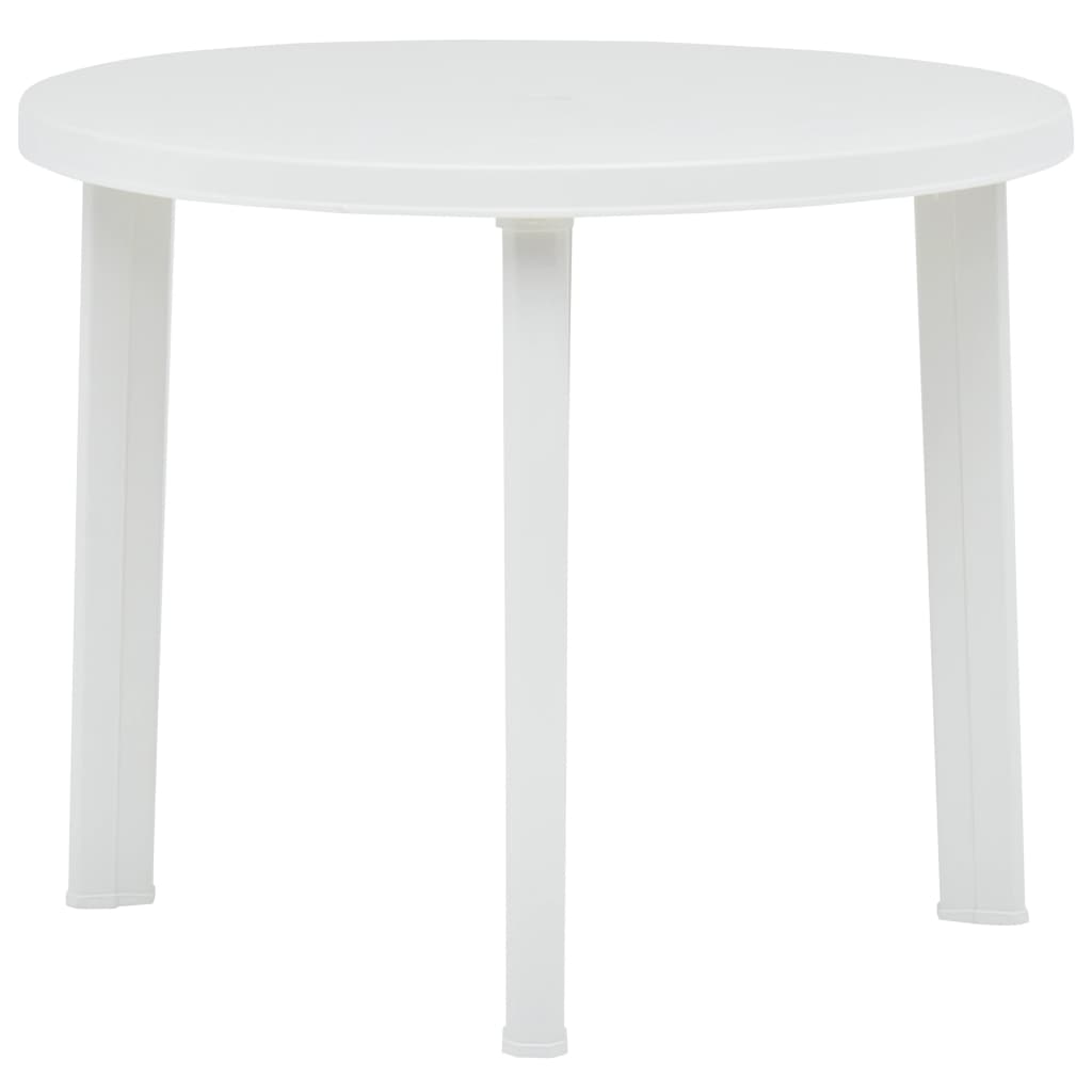 Tuintafel 89 cm kunststof wit