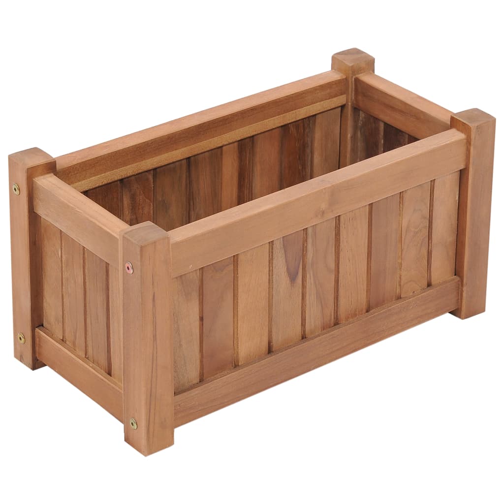 Plantenbak verhoogd 50x25x25 cm massief teakhout – afbeelding 1