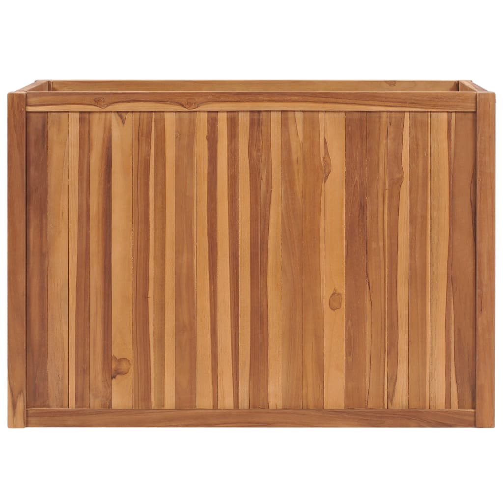 Plantenbak verhoogd 100x50x70 cm massief teakhout – afbeelding 2