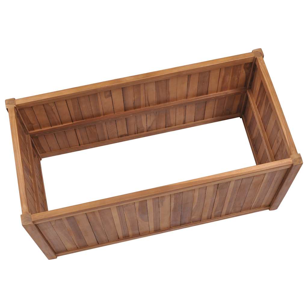 Plantenbak verhoogd 100x50x70 cm massief teakhout – afbeelding 4