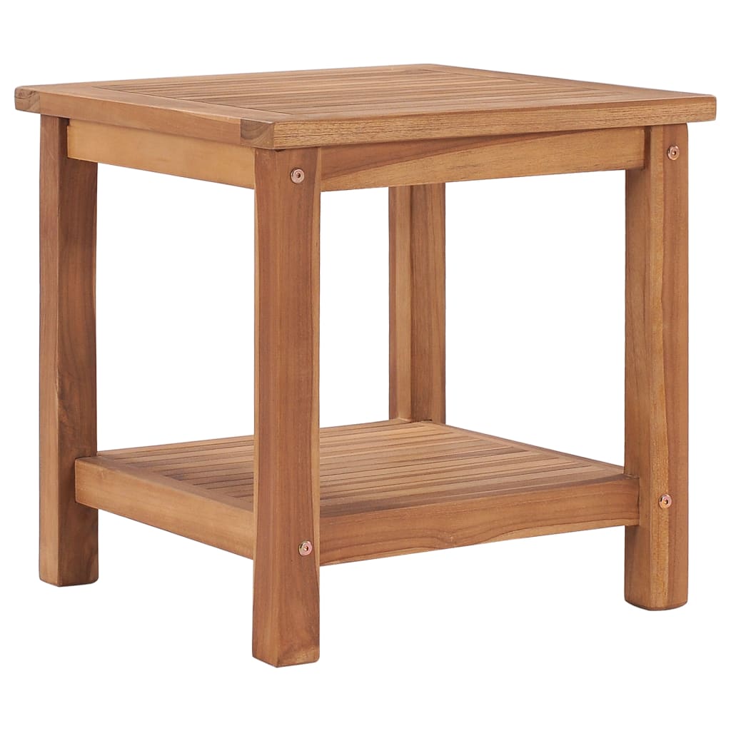 Salontafel 45x45x45 cm massief teakhout – afbeelding 1