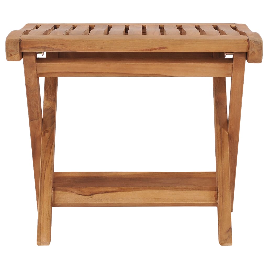 Voetensteun inklapbaar 46,5x49x41,5 cm massief teakhout – afbeelding 2