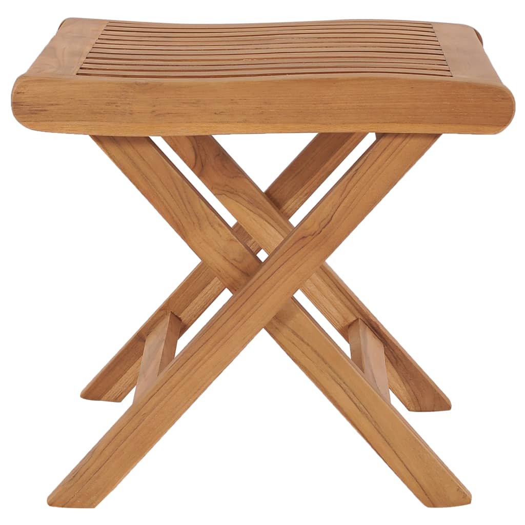 Voetensteun inklapbaar 46,5x49x41,5 cm massief teakhout – afbeelding 3