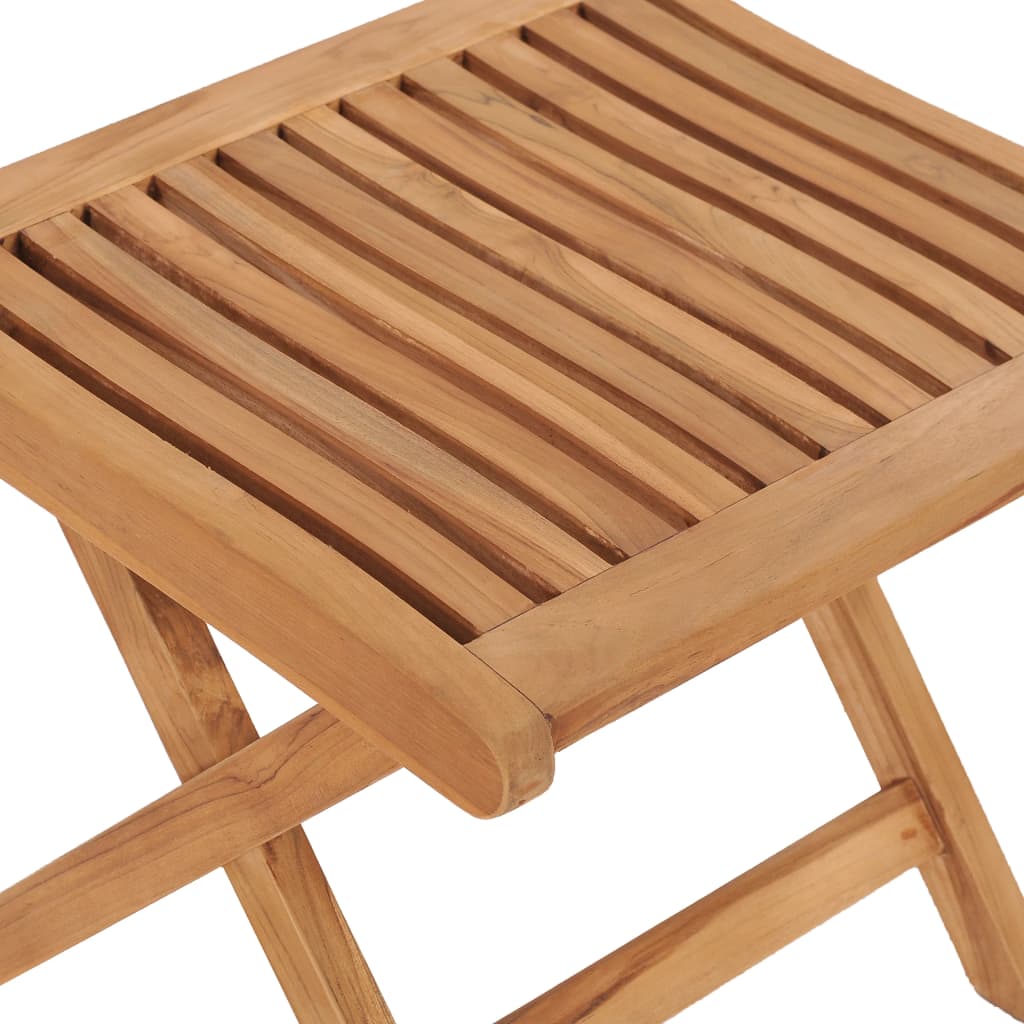 Voetensteun inklapbaar 46,5x49x41,5 cm massief teakhout – afbeelding 5