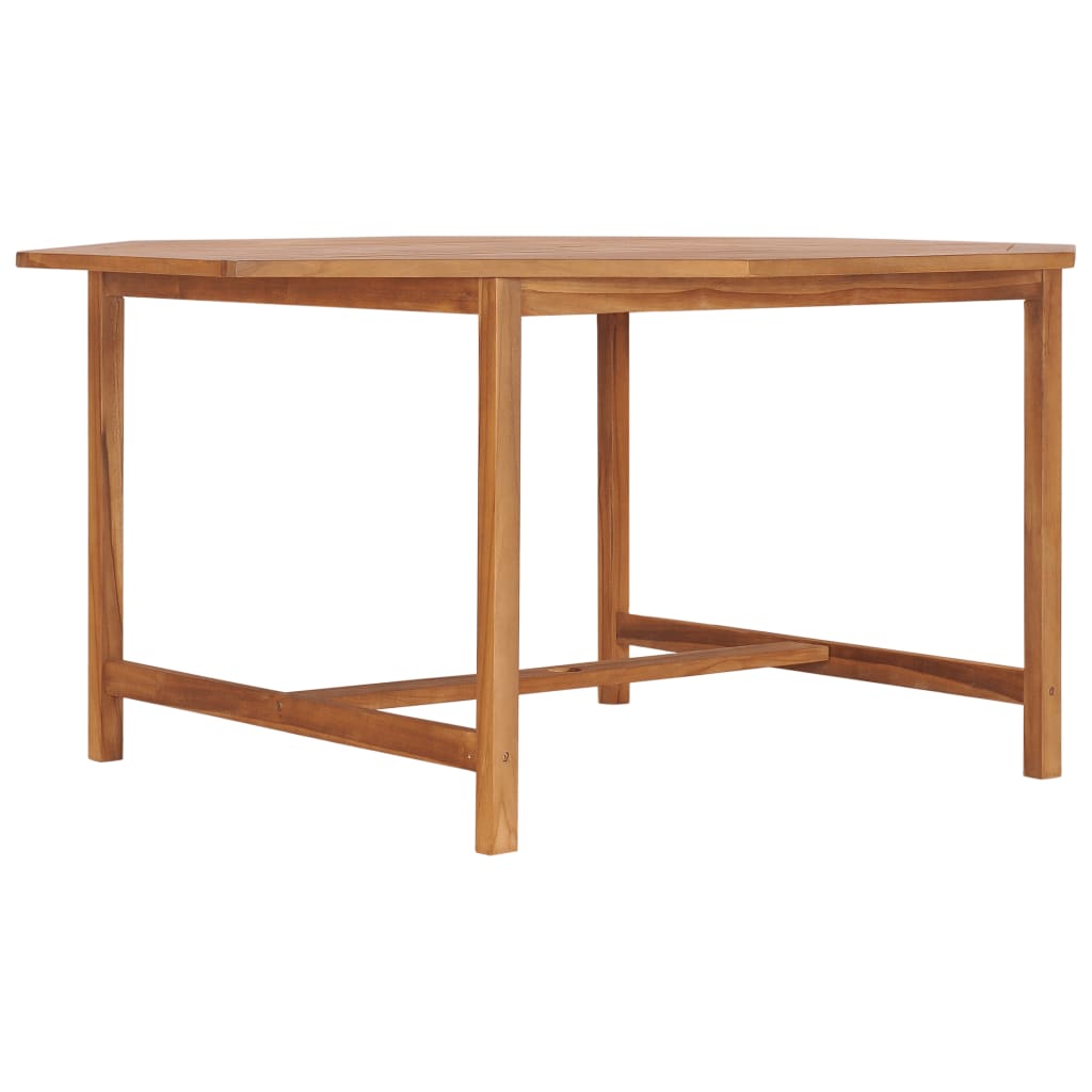 Tuintafel 150x150x75 cm massief teakhout – afbeelding 1