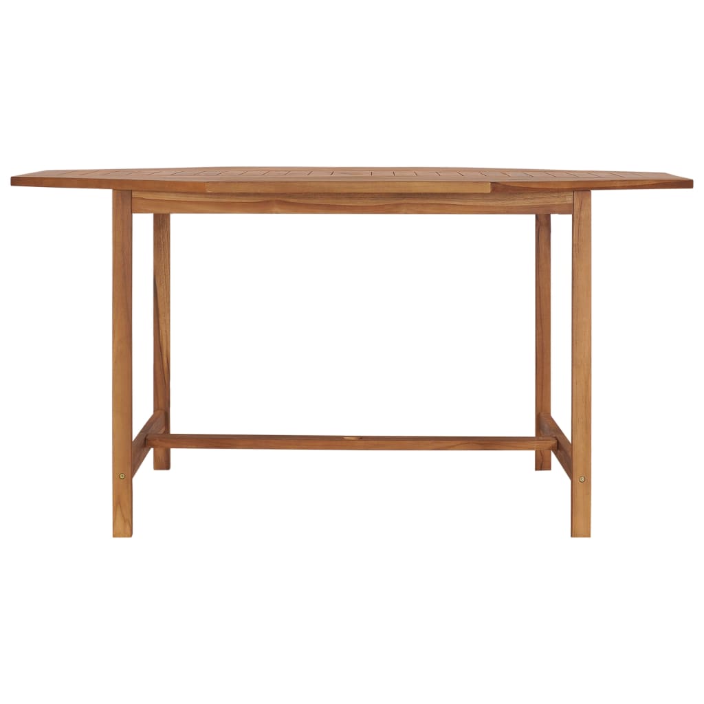 Tuintafel 150x150x75 cm massief teakhout – afbeelding 2