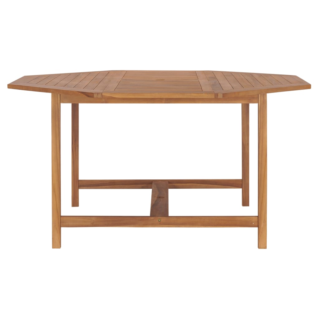Tuintafel 150x150x75 cm massief teakhout – afbeelding 3